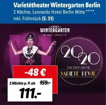 Lidl Varietetheater Wintergarten Berlin Angebot