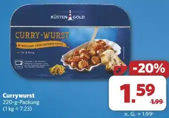 Combi KÜSTEN GOLD Currywurst 220 g Packung Angebot