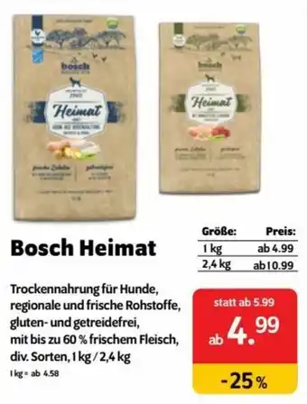 Das Futterhaus Bosch Heimat Angebot