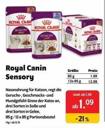 Das Futterhaus Royal Canin Sensory 85g/12x85g Angebot