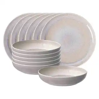 Netto Marken-Discount like. by Villeroy & Boch Tafelservice Perlemor Sand 12er Set Angebot