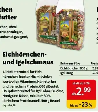 Das Futterhaus Eichhörnchen und Igelschmaus Angebot