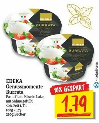 NP Discount Edeka Genussmomente Burrata 290g Becher Angebot