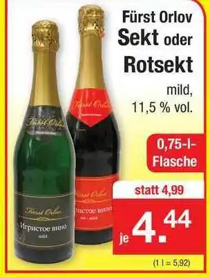 Zimmermann Fürst Orlov Sekt Oder Rotsekt 0,75L Angebot