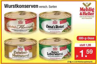 Zimmermann Mehlig & Heller Wurstkonserven 300g Angebot