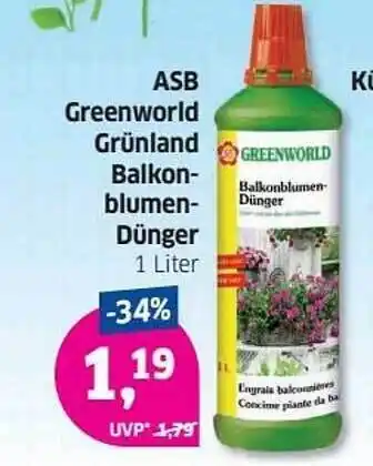 Budni Asb Greenworld Grünland Balkonblumen Dünger 1L Angebot