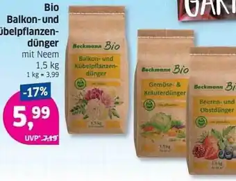 Budni Beckmann Bio Balkon- Und übelpflanzendünger Angebot