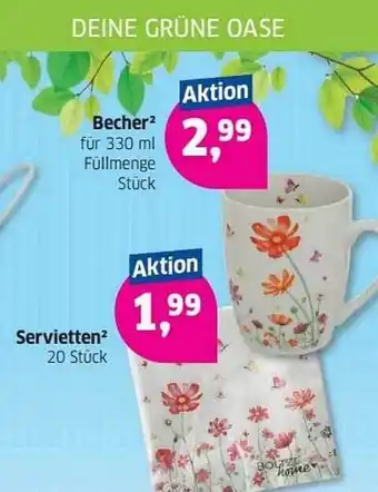 Budni Becher Oder Servietten Angebot