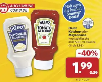 Combi Heinz Ketchup oder Mayonnaise 400-500 ml Flasche Angebot