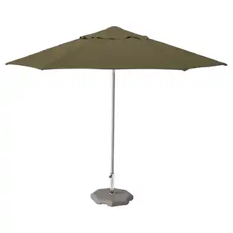 IKEA KuggÖ / lindÖja Sonnenschirm mit Ständer, beigegrün/huvön dunkelgrau, 300 cm Angebot