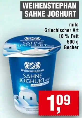 Handelshof WEIHENSTEPHAN SAHNE JOGHURT 500 g Becher Angebot