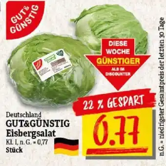 NP Discount GUT&GÜNSTIG Eisbergsalat Angebot