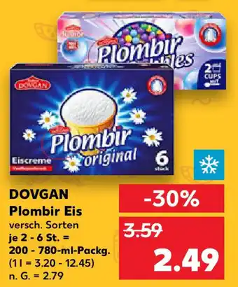 Kaufland DOVGAN Plombir Eis 200-780-ml-Packg. Angebot