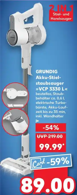 Kaufland GRUNDIG Akku-Stiel- staubsauger VCP 3330 L Angebot