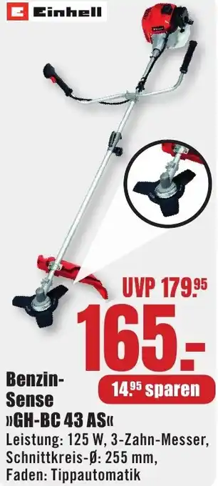 B1 Discount Baumarkt Einhell Benzin Sense GH-BC 43 AS Angebot