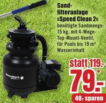 B1 Discount Baumarkt Sandfilteranlage Speed Clean 2 Angebot