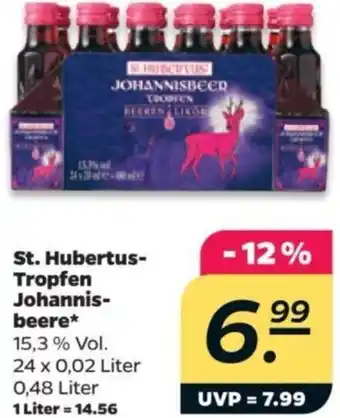 NETTO St. Hubertus Tropfen Johannisbeere 24 x 0,02 Liter Angebot