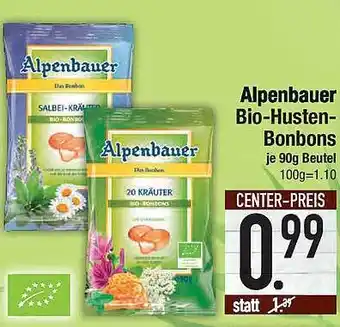 E-Center Alpenbauer Bio Husten Bonbons Angebot