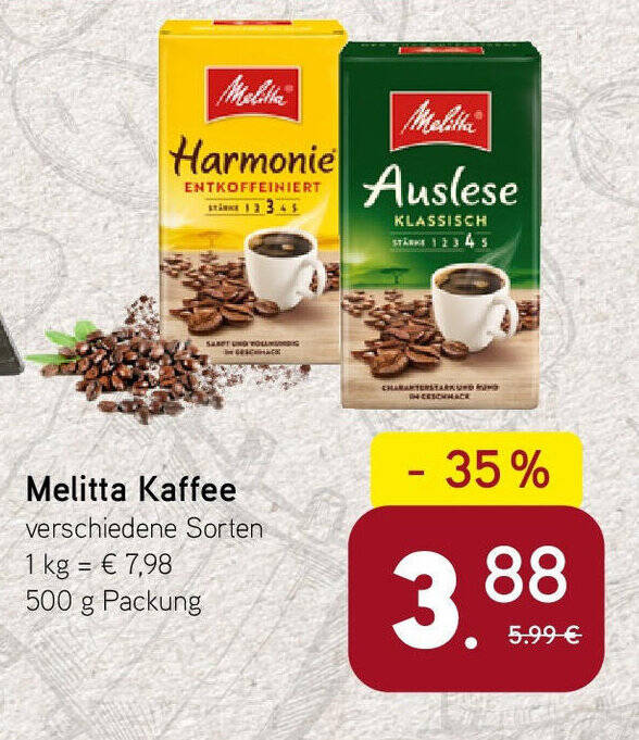Kaffee Melitta Angebot