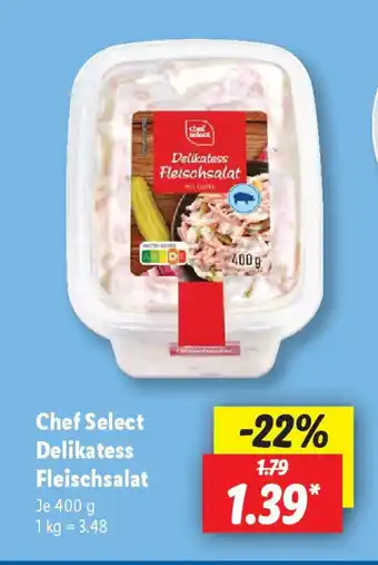 Lidl Chef Select Delikatess Fleischsalat 400g Angebot