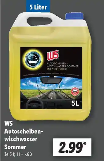 Lidl W5 Autoscheiben- wischwasser Sommer Angebot