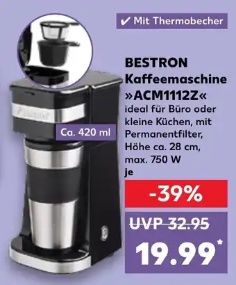 Kaufland BESTRON Kaffeemaschine ACM1112Z Angebot