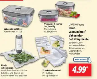Lidl LIVARNO home Hand- vakuumierer/ behälter/-beutel Angebot