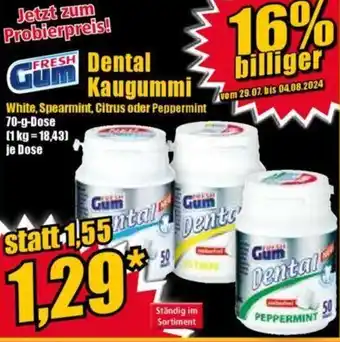 Norma FRESH Gum Dental Kaugummi 70 g Dose Angebot