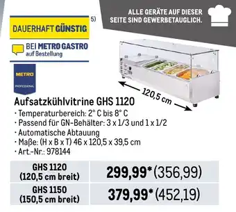 METRO METRO PROFESSIONAL Aufsatzkühlvitrine GHS 1120 Angebot