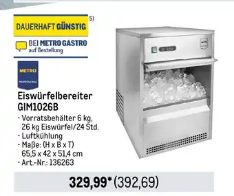 METRO METRO PROFESSIONAL Eiswürfelbereiter GIM1026B Angebot