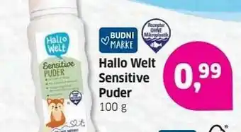 Budni Hallo Welt Sensitive Puder 100g Angebot