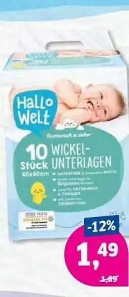 Budni Hallo Welt Wickel Unterlagen Angebot