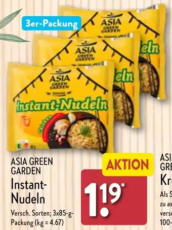 Aldi Nord ASIA GREEN GARDEN Instant- Nudeln 3*85g Angebot