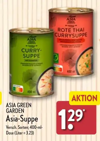 Aldi Nord ASIA GREEN GARDEN Asia-Suppe 400ml Angebot