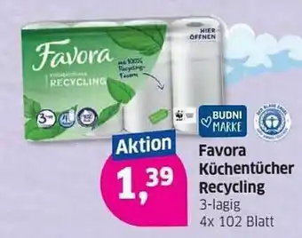 Budni Favora Küchentücher Recycling Angebot