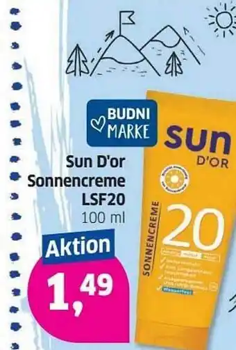 Budni Sun D'or Sonnencreme Lsf20, 100ml Angebot