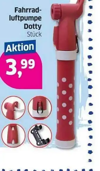 Budni Fahrradluftpumpe Dotty Angebot