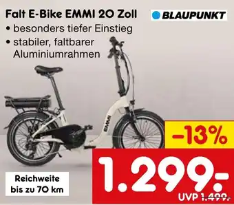 Netto Marken-Discount BLAUPUNKT Falt E-Bike EMMI 20 Zoll Angebot