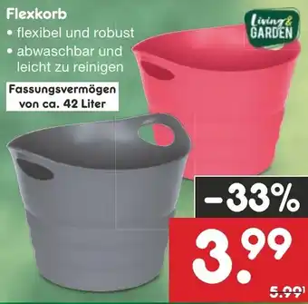 Netto Marken-Discount Living& Garden Flexkorb Angebot
