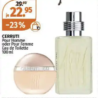 Müller Cerruti Pour Homme oder Pour Femme 100ml Angebot