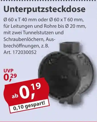 Sonderpreis Baumarkt Unterputzsteckdose Angebot