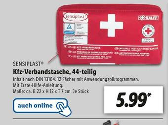 Lidl Sensiplast kfz-verbandstasche, 44-teilig Angebot