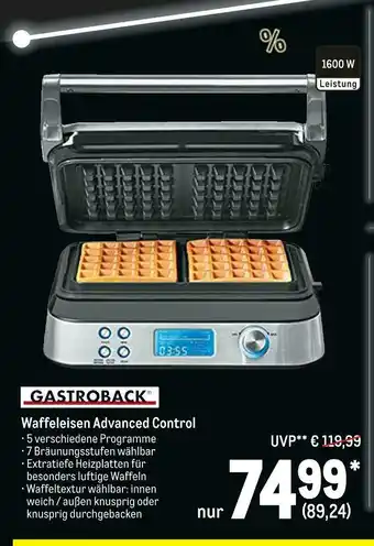 METRO Gastroback waffeleisen advanced control Angebot