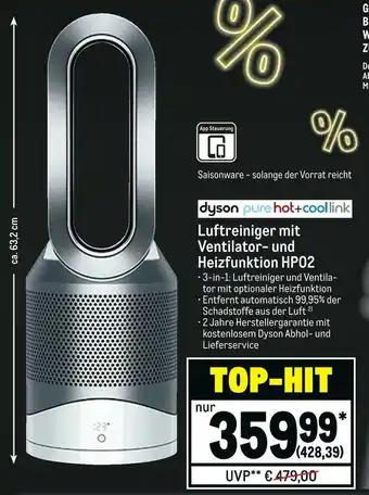 METRO Dyson luftreiniger mit ventilator- und heizfunktion hp02 Angebot