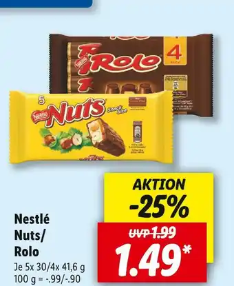 Lidl Nestlé nuts/rolo Angebot