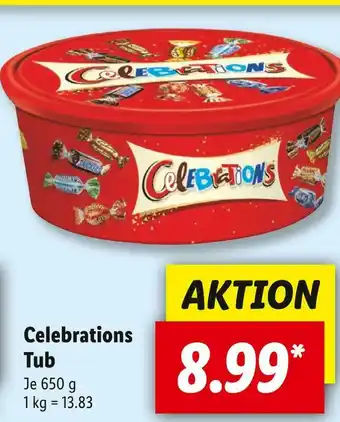 Lidl Celebrations tub schokolade Angebot