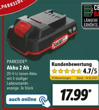 Lidl Parkside akku 2 ah Angebot