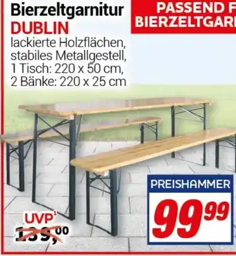 CENTERSHOP Bierzeltgarnitur DUBLIN Angebot