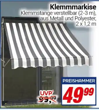 CENTERSHOP Klemmmarkise Angebot