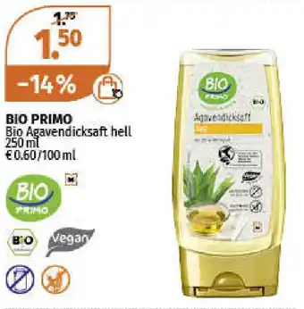 Müller Bio Primo Bio Agavendicksaft hell 250ml Angebot